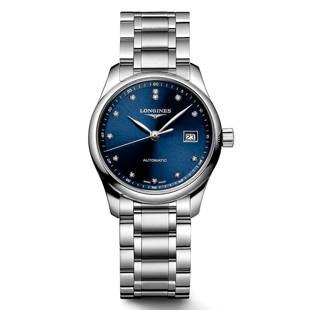 Longines Watchmaking Tradition Master Collection Blue Dial Steel Bracelet Watch image number 0