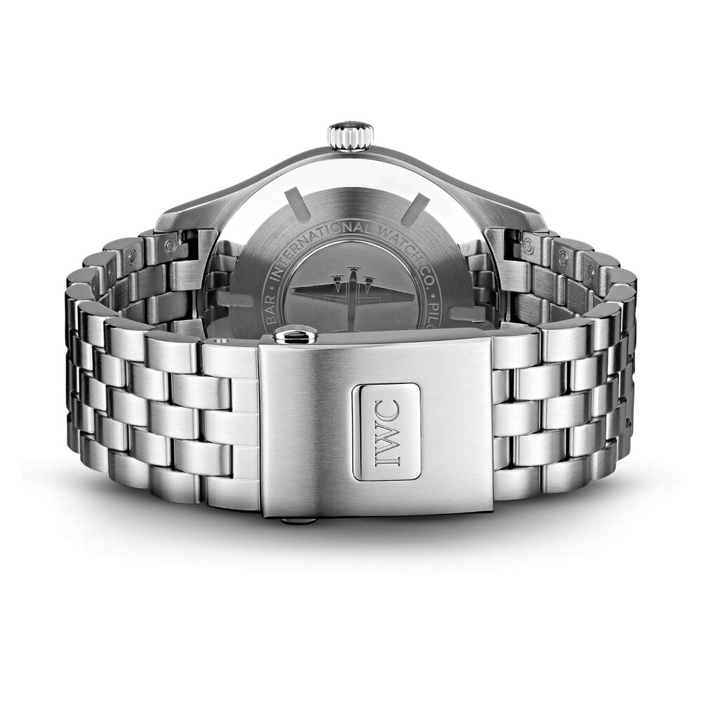 Pre-Owned IWC Schaffhausen Pilot's Watch Mark XVIII 40mm Black Dial Steel Bracelet Watch image number 5