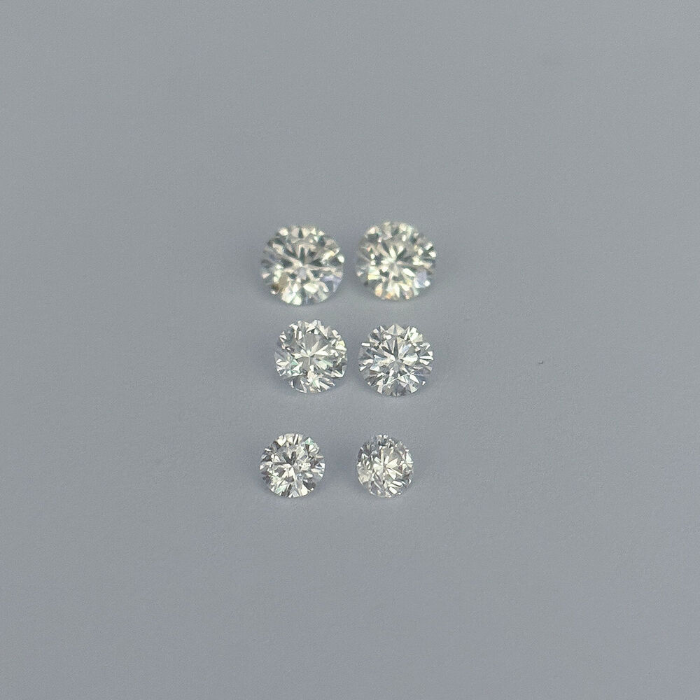 Loose Diamonds 0.36ct Pair Round Brilliant Cut Ready-To-Mount Diamond image number 2
