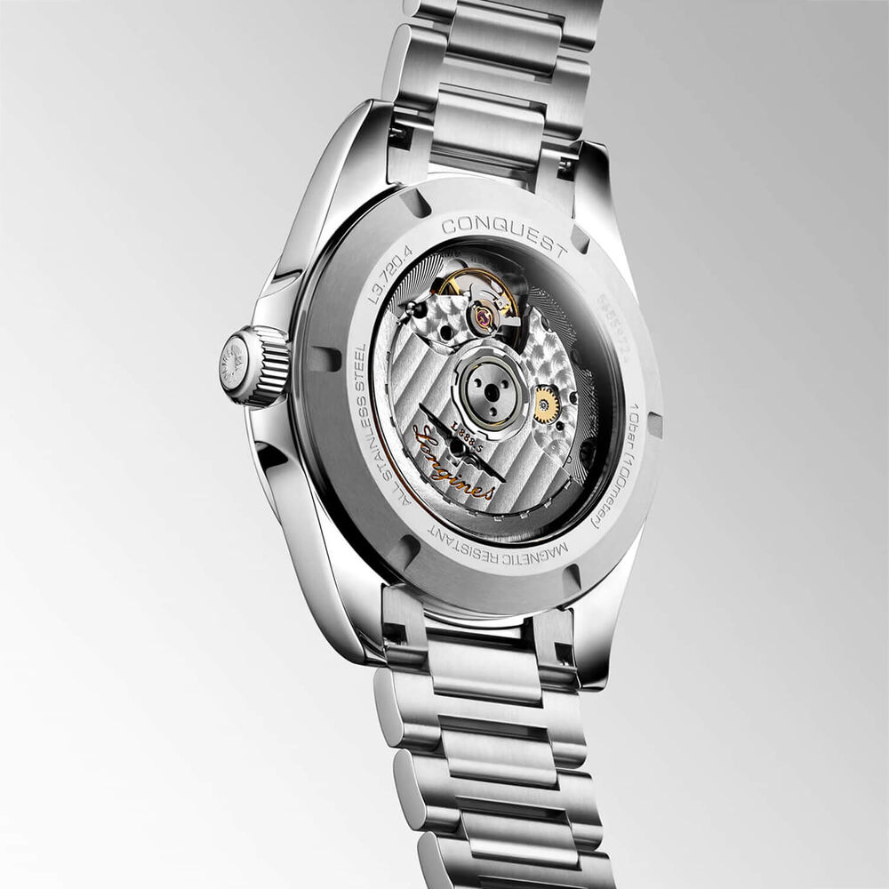 Longines Conquest 38mm Black Dial Steel Bracelet Watch image number 3