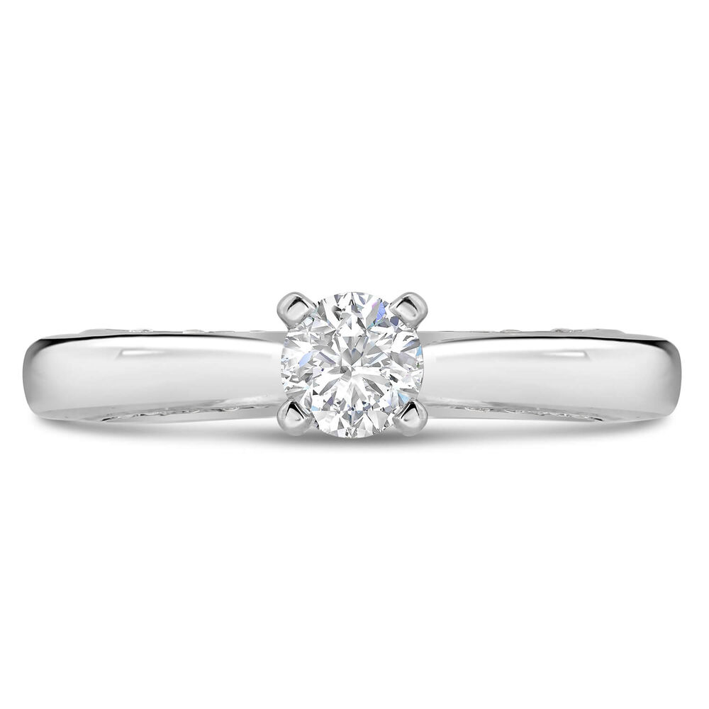 Northern Star 0.55ct Diamond 18ct White Gold Four Claw Solitaire Ring image number 1