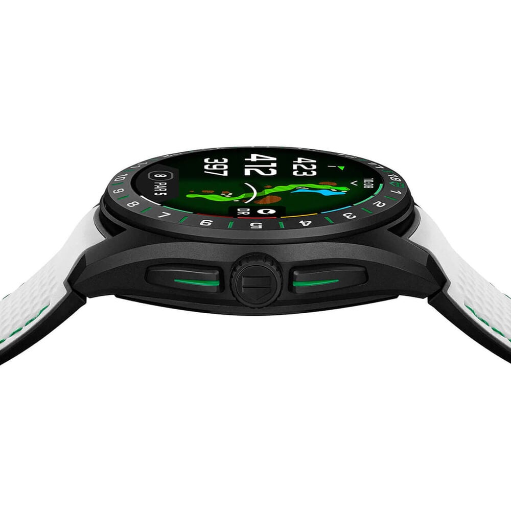 TAG Heuer Connected Calibre E5 Golf Edition 45mm Dial White Rubber Strap Watch image number 2