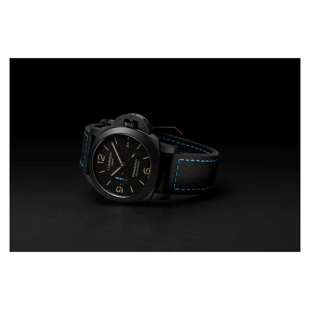 Panerai Luminor 44mm GMT Black Dial Strap Watch image number 2