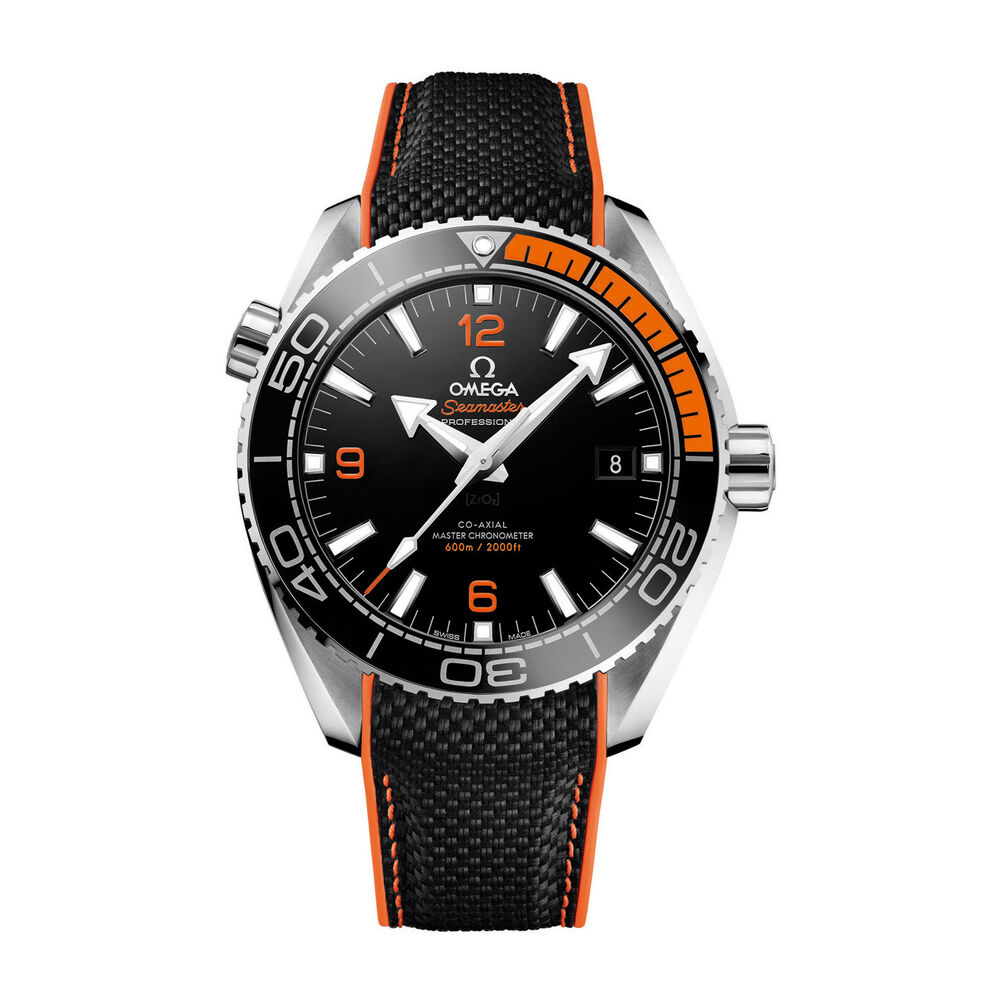 Omega Seamaster Planet Ocean Automatic men's black strap watch