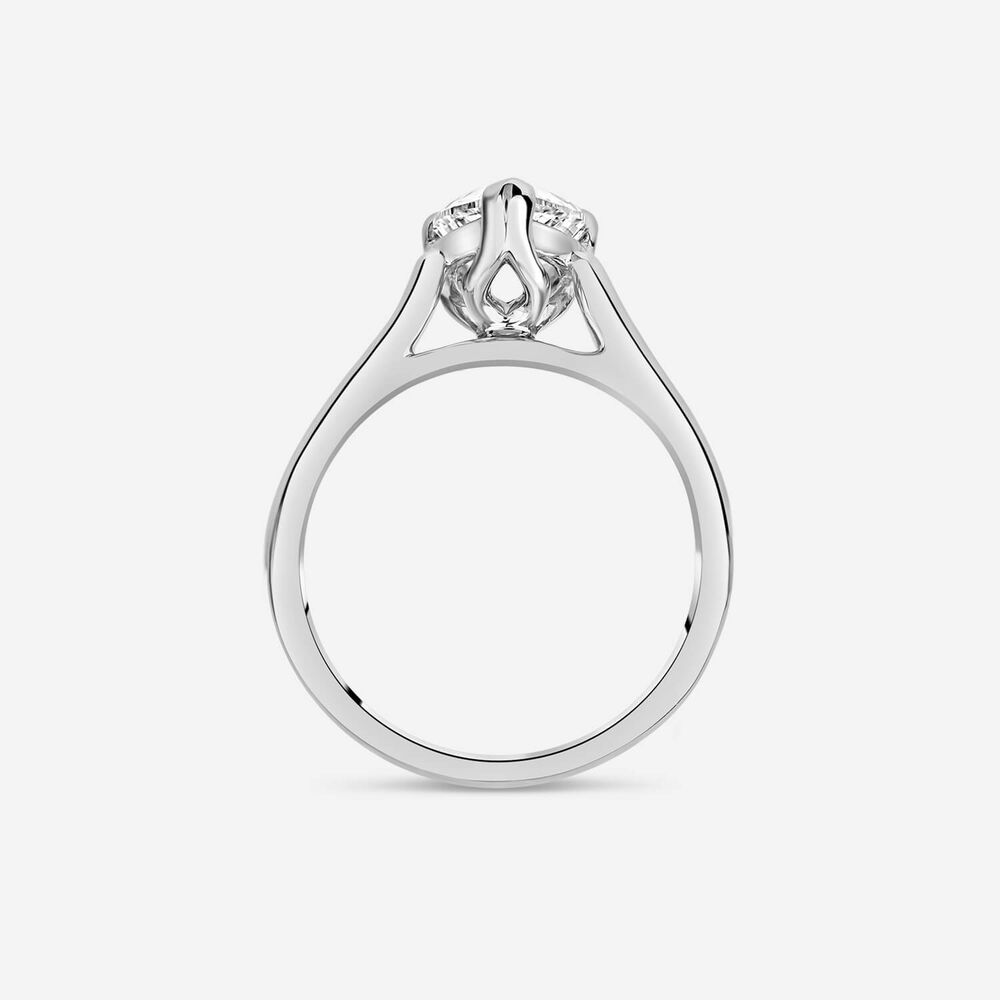 Born Platinum Lab Grown 2ct Pear Diamond Ring image number 3