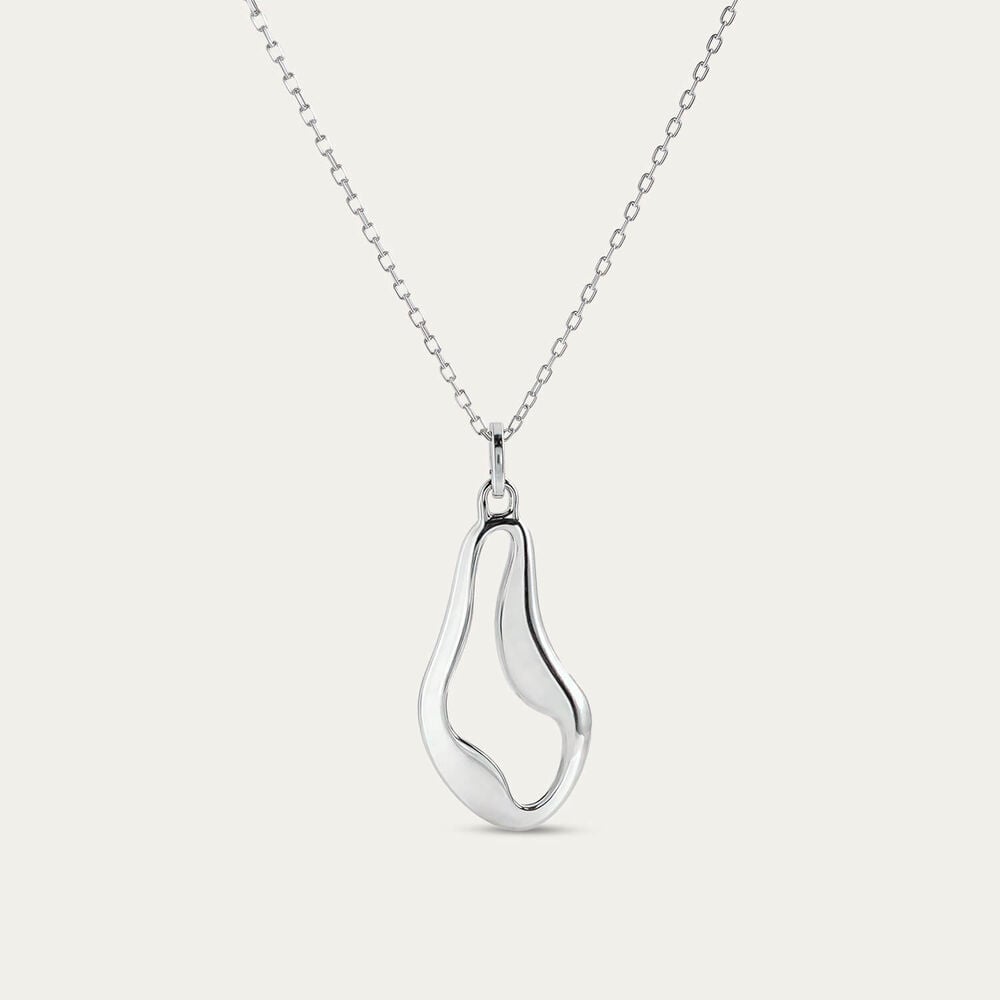 Sterling Silver Open Swirl Centre Pendant