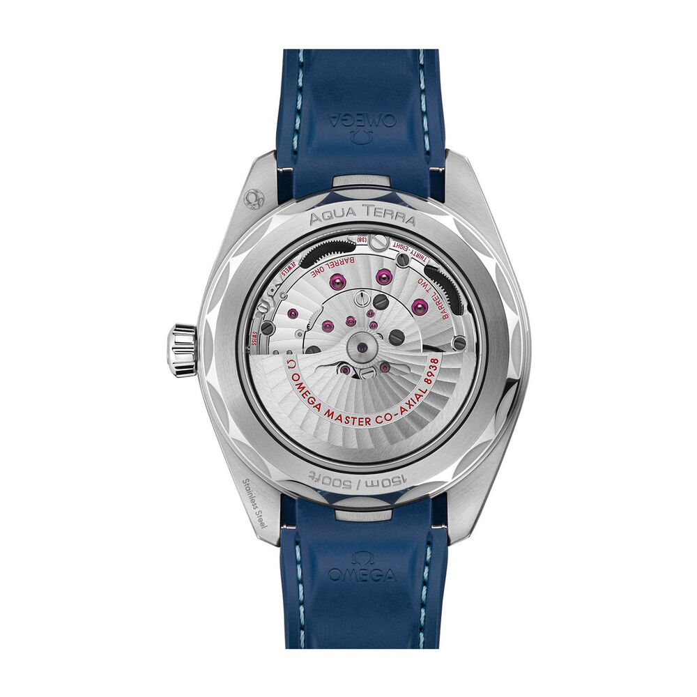 Omega Seamaster Aqua Terra Blue Dial Mens Blue Strap Watch image number 1