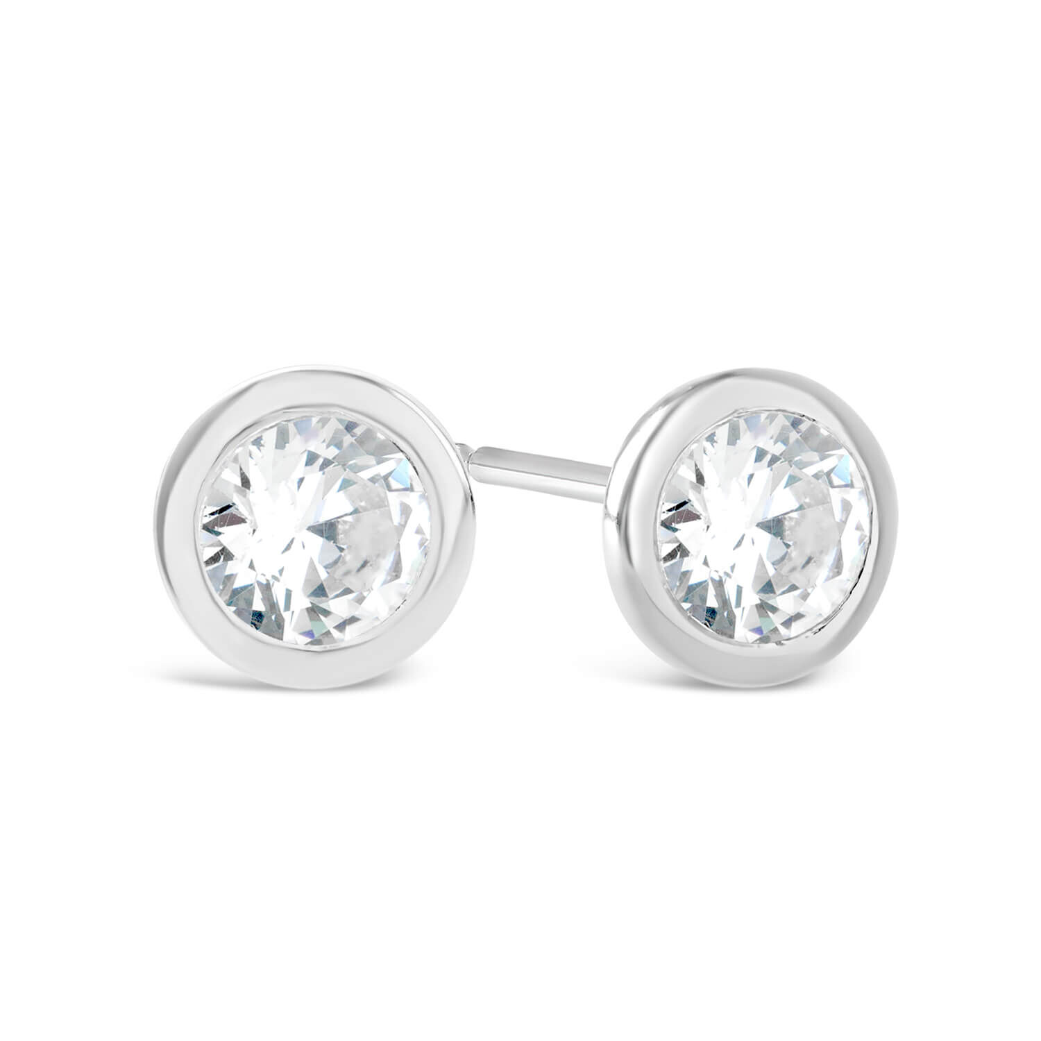 Small flat stud best sale earrings