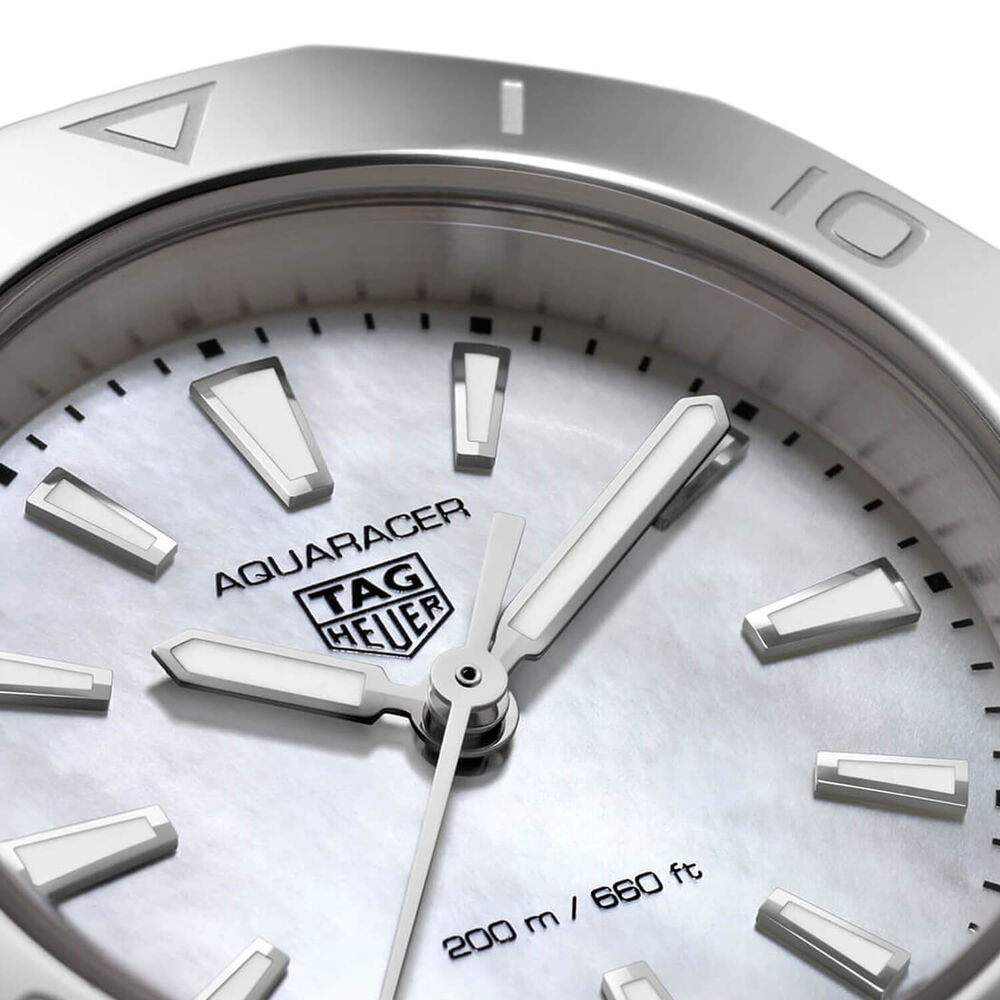 TAG Heuer Aquaracer Professional 200 Pearlised Dial Steel Bracelet Watch image number 3