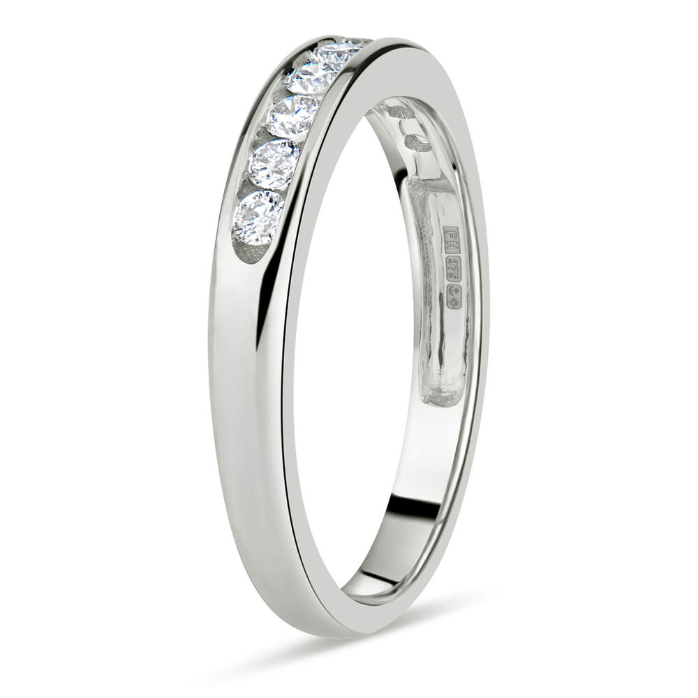 9ct White Gold 0.33ct Nine Stone Channel Ring image number 3
