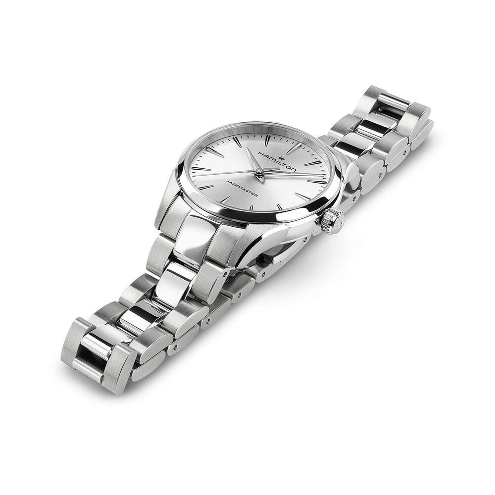 Hamilton Jazzmaster Quartz 32mm Silver Dial Steel Bracelet Watch