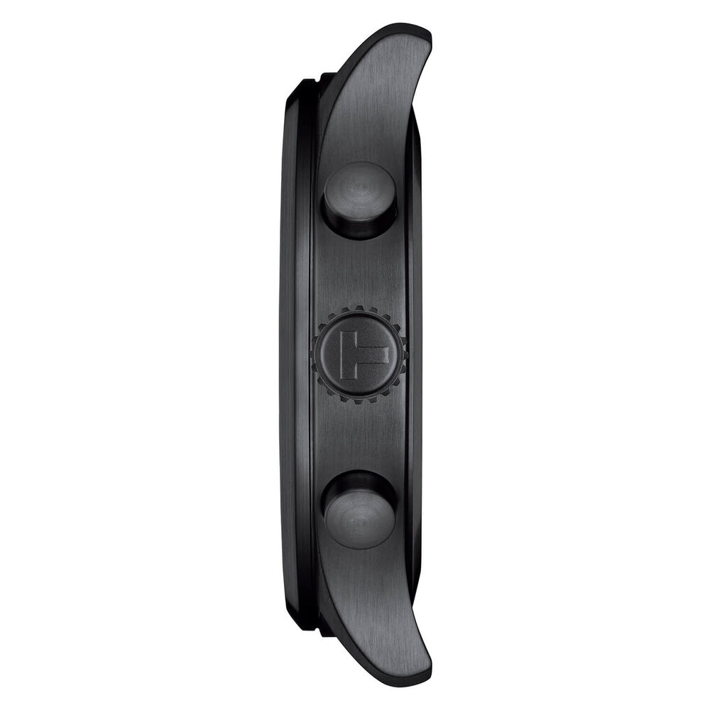 Tissot Chrono XL 45mm Black Dial Chronogaph Black PVD Case Strap Watch image number 2