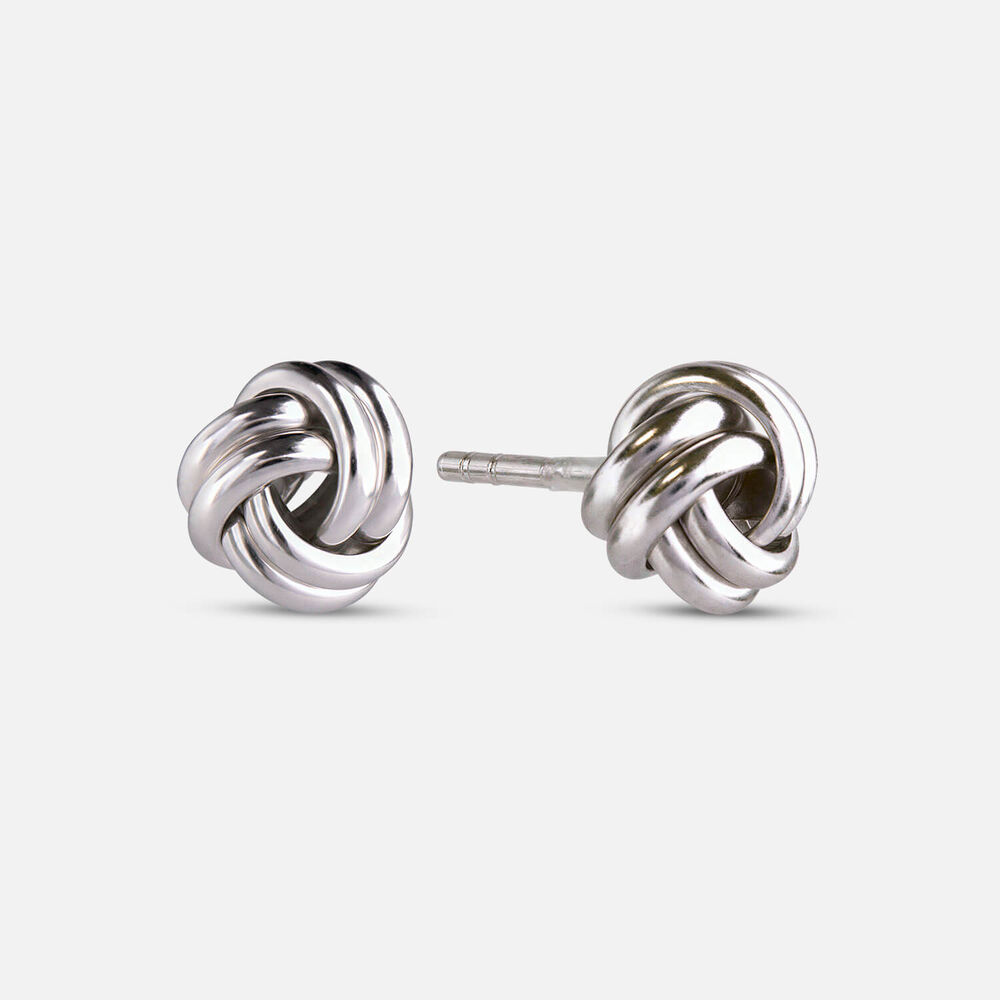 Sterling Silver Knot Stud Earrings
