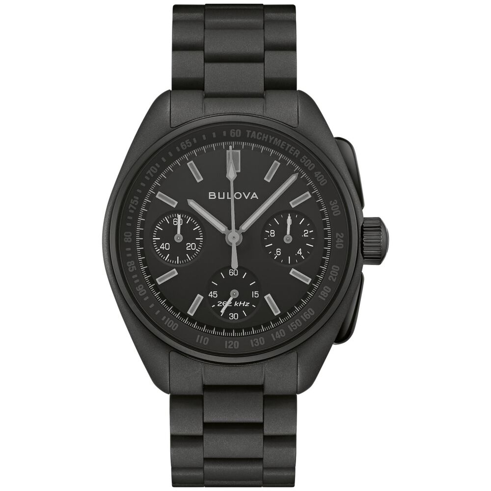Bulova Lunar Pilot Black Hole 41mm Case Black Ion Plated Steel Bracelet Watch