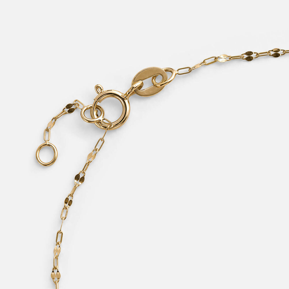 9ct Yellow Gold Beaded Chain Green Aventurine Bracelet