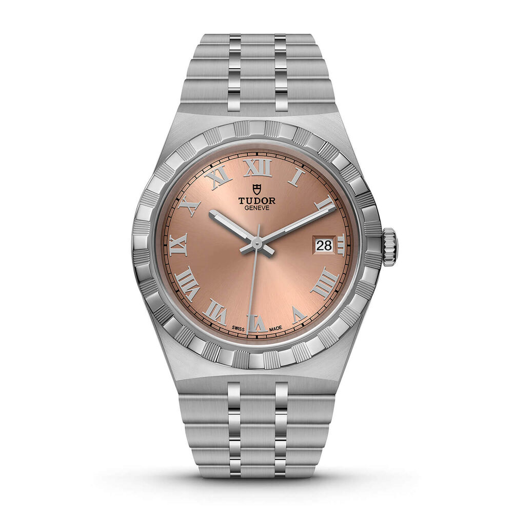 TUDOR Royal 38mm Salmon Roman Numerals Dial Bracelet Watch image number 0