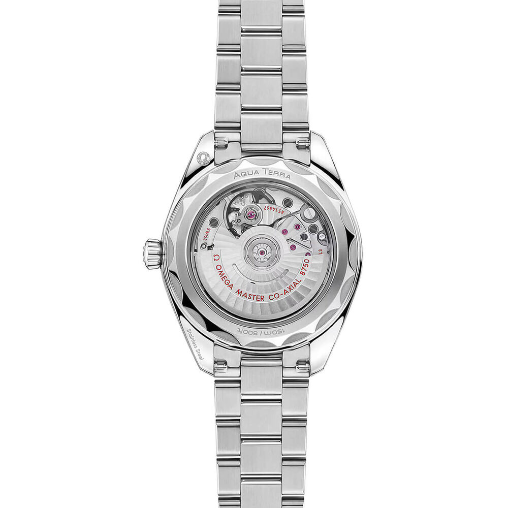 OMEGA Aqua Terra 150M 30mm Grey Dial Diamond Dots Steel Bracelet Watch image number 2