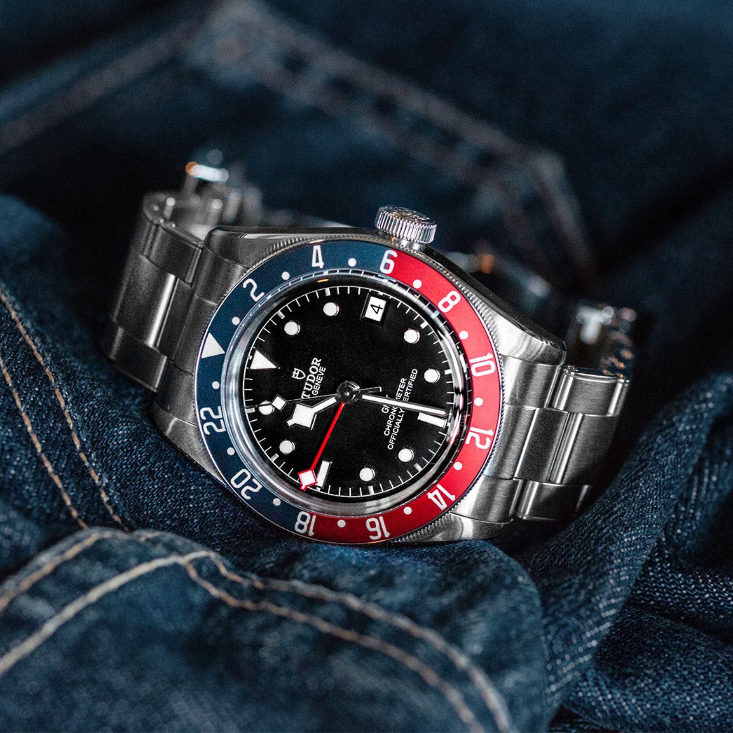 TUDOR Black Bay GMT Black Dial Steel Bracelet Men s Watch