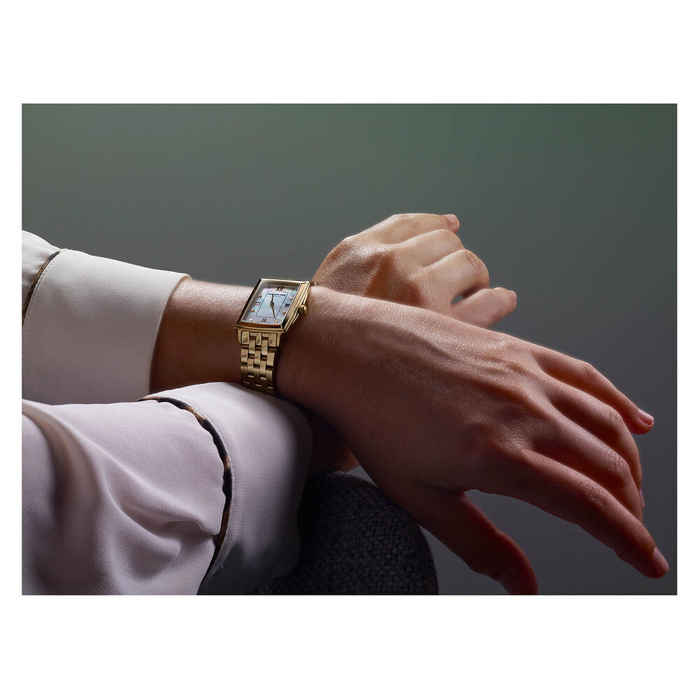 Raymond Weil Toccata Quartz Diamond MOP Dial Yellow Gold PVD Steel Case Bracelet Watch image number 3
