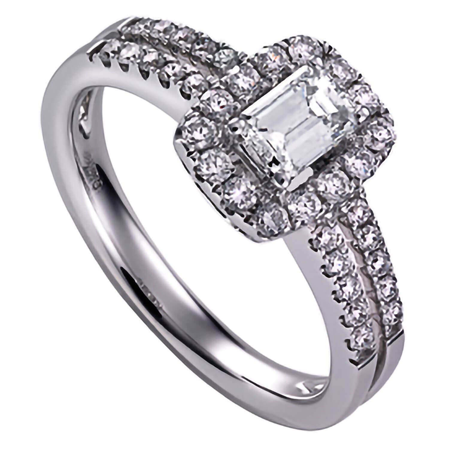 18ct White Gold 0.80 Carat Diamond Cluster Ring at Fraser Hart
