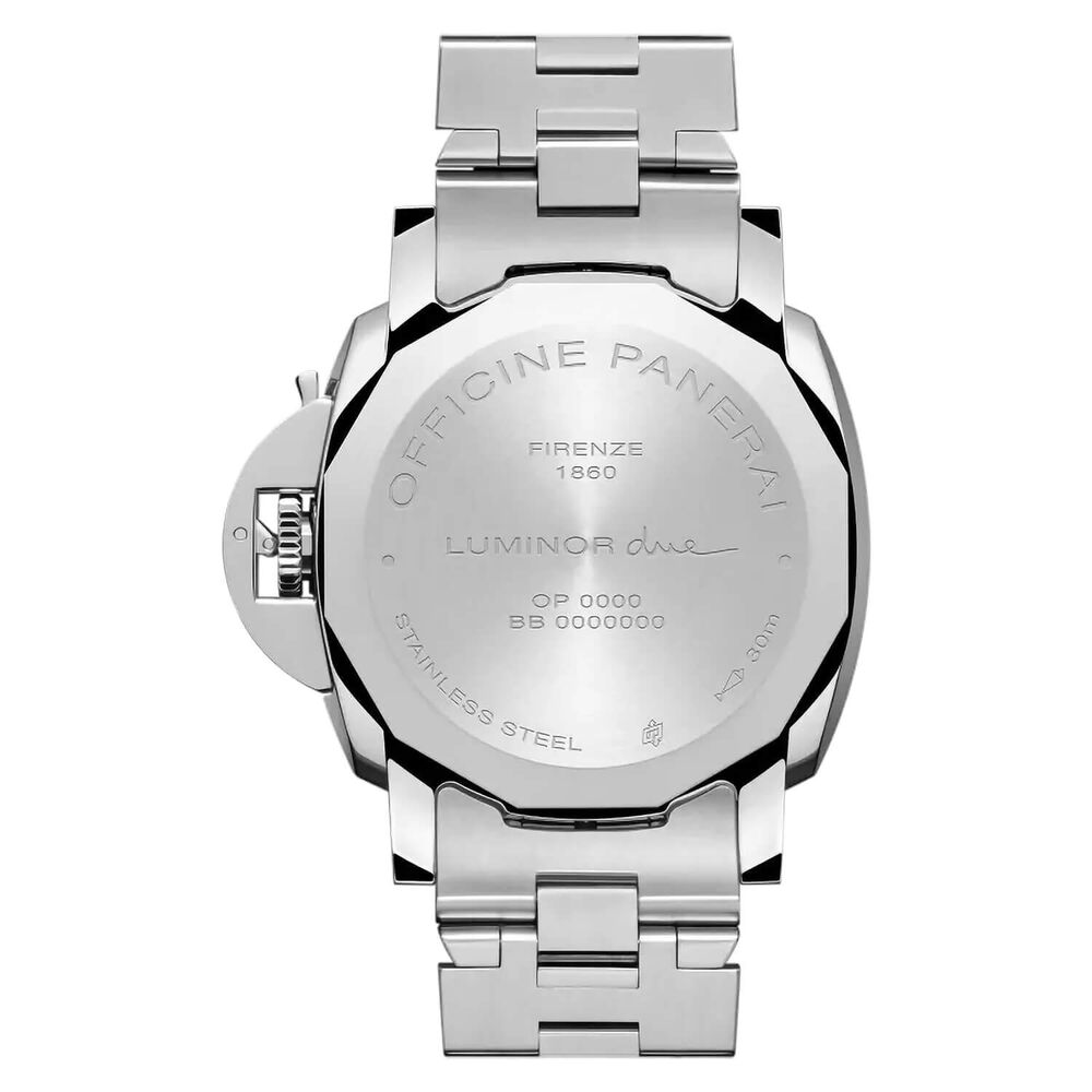 Panerai Luminor Due 42mm Blue Dial Silver Bracelet Watch