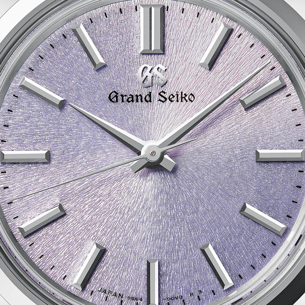 Grand Seiko Heritage &lsquo;Purple Kiri&rsquo; 36.5mm Purple Dial Steel Bracelet Watch image number 3