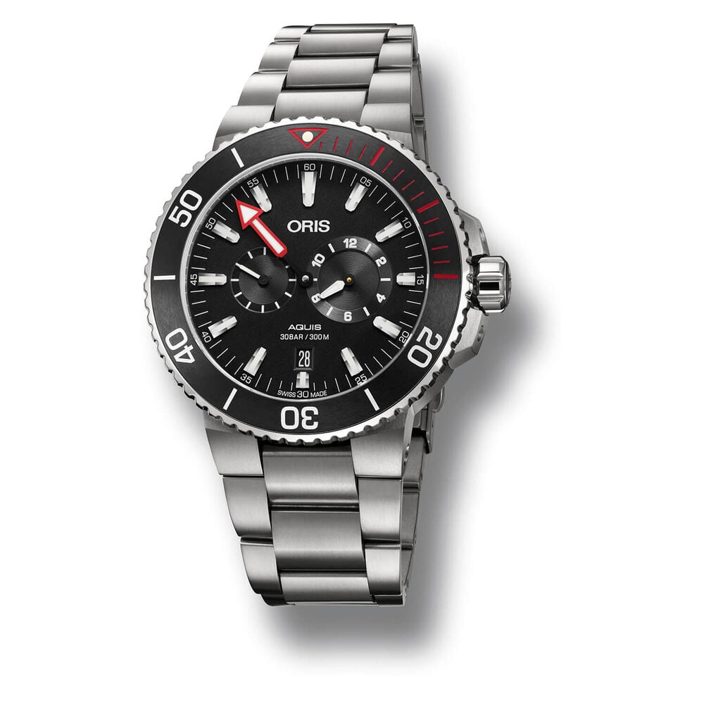 Pre-Owned Oris Aquis Regulateur “Der Meistertaucher” 43.5mm Black Dial Titanium Bracelet Watch image number 0