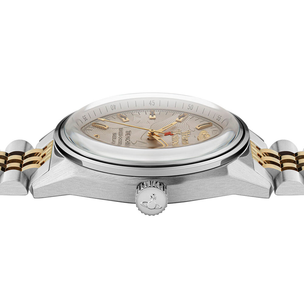 Vivienne Westwood Lady Sydenham 40mm Grey Dial Two Tone Steel Bracelet Watch image number 3