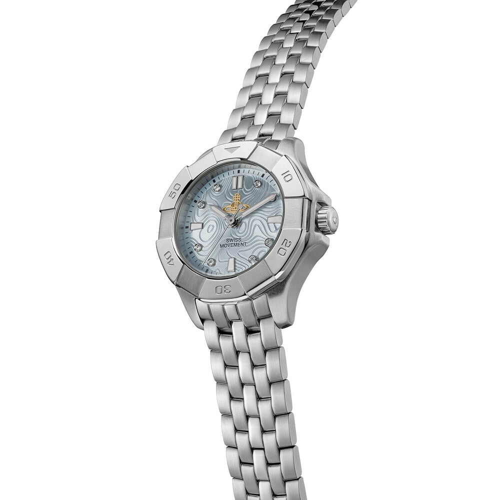 Vivienne Westwood The Brompton 31mm Blue Dial Steel Bracelet Watch image number 1