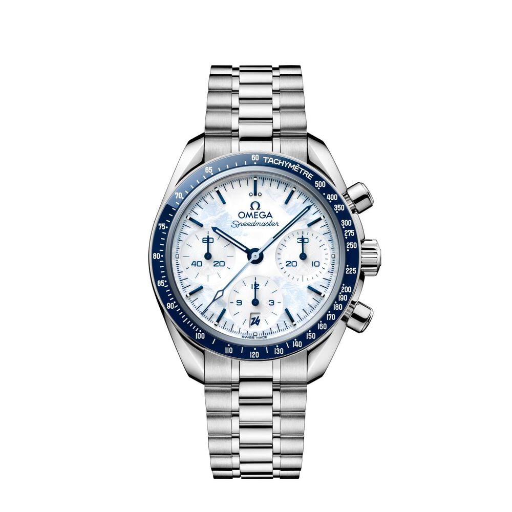Omega Speedmaster 38mm Milano Cortina 2026 White Dial Steel Bracelet Watch