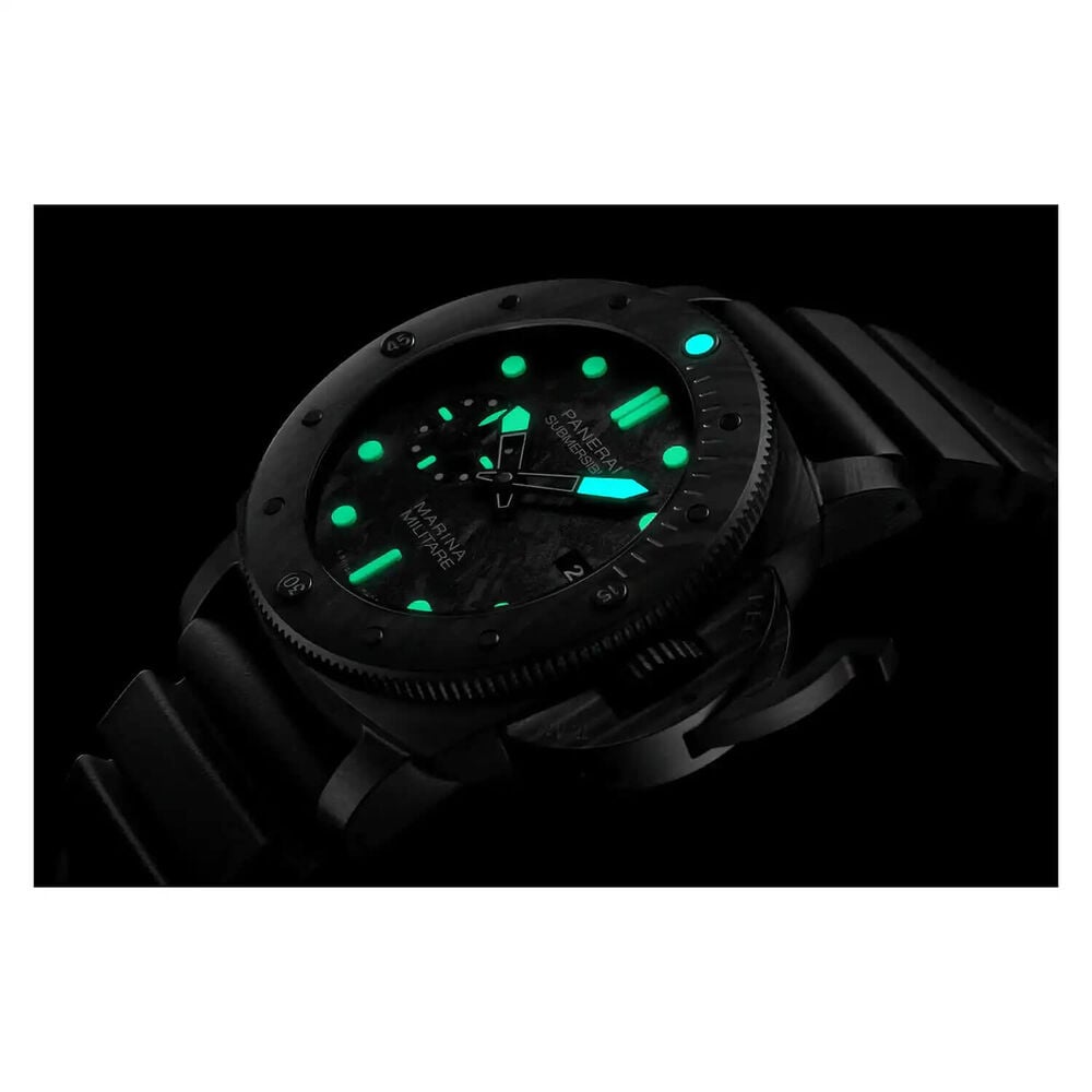 Panerai Submersible 47mm Marina Militare Carbotech™ Black Dial Strap Watch image number 2
