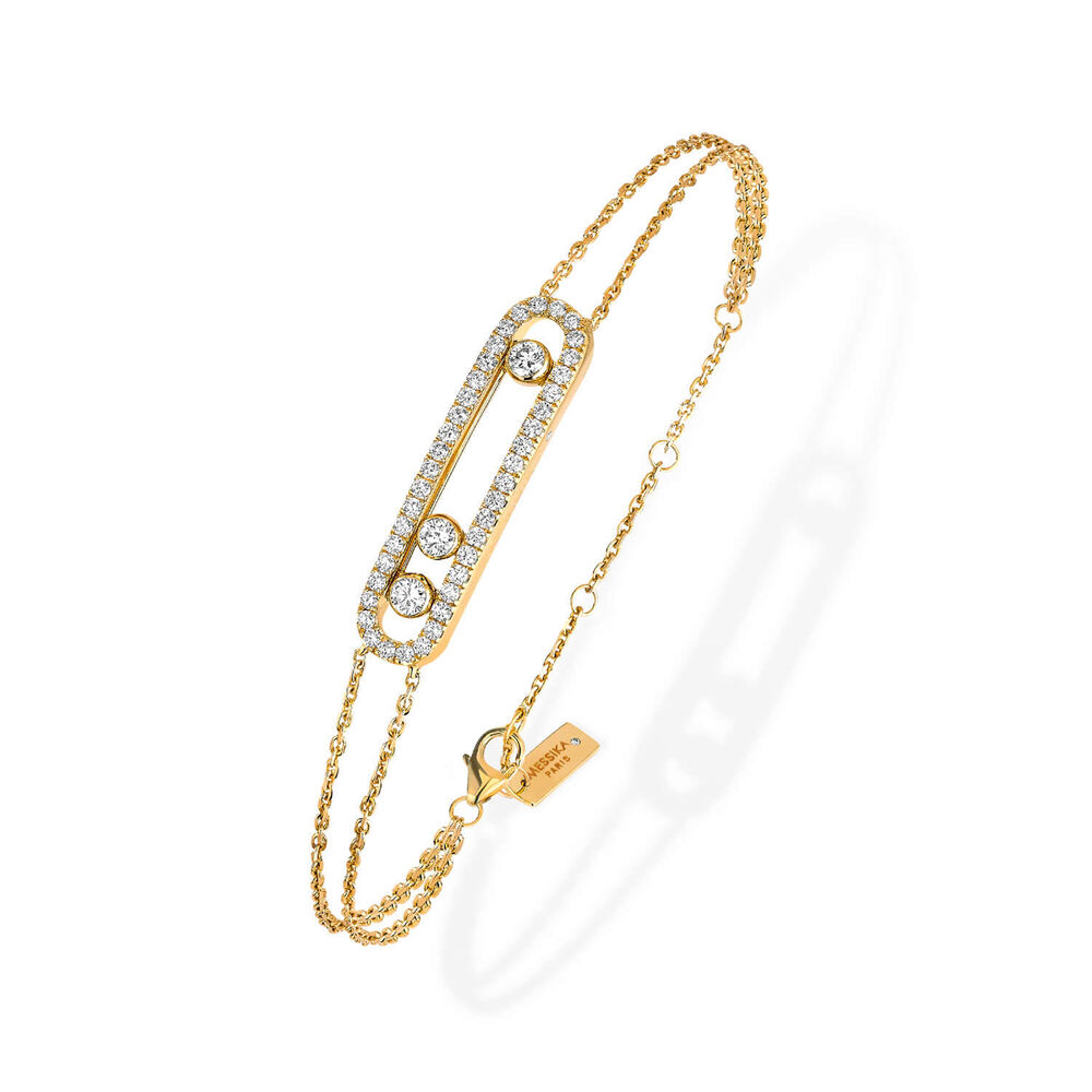 Messika Move Classic 18ct Yellow Gold 0.65ct Pave Diamond Bracelet