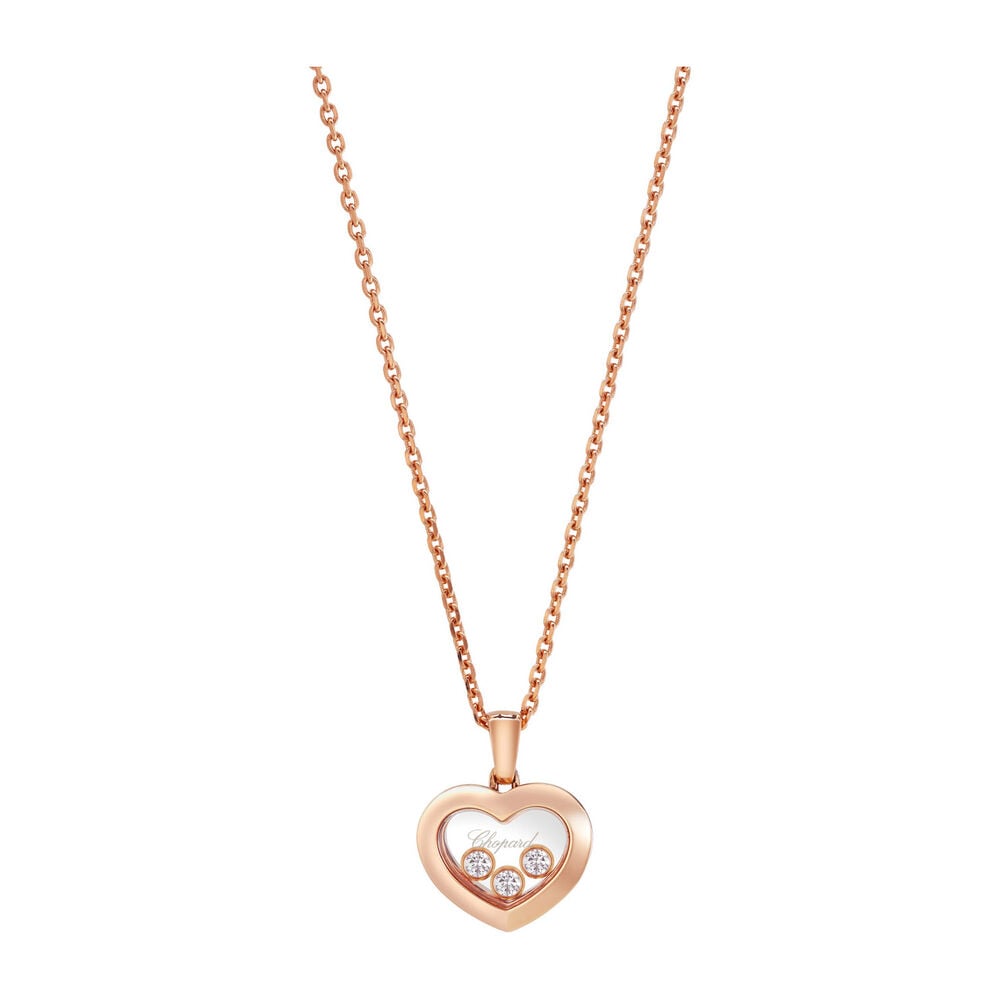 Chopard 18ct Rose Gold 0.15ct Happy Diamond Icon Pendant image number 1
