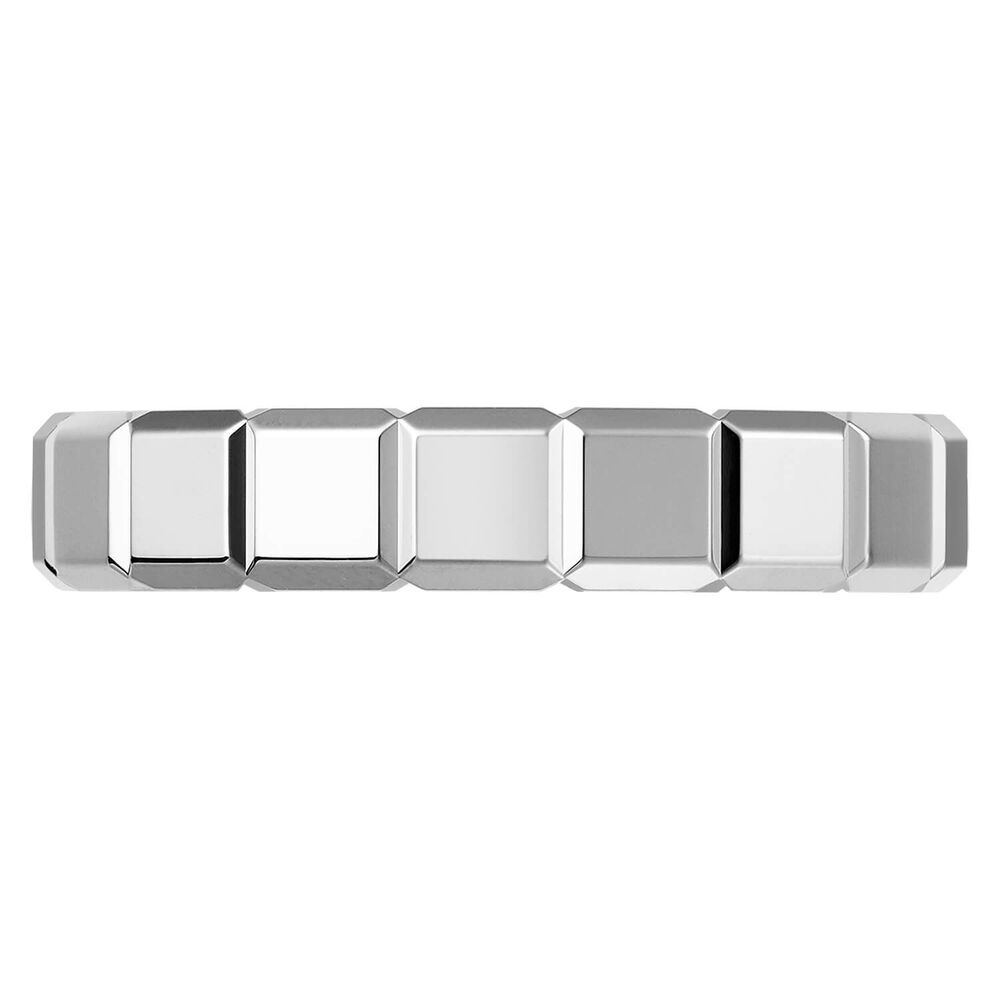 Chopard Ice Cube 18ct White Gold Plain Medium Thickness Band Ring (UK Size Q - R)