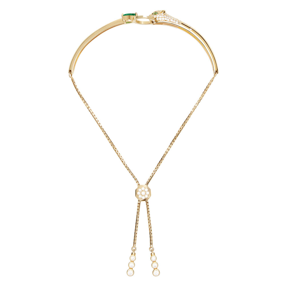 CARAT* London Maumau Yellow Gold Vermeil Cat Head Adjustable Bracelet image number 1