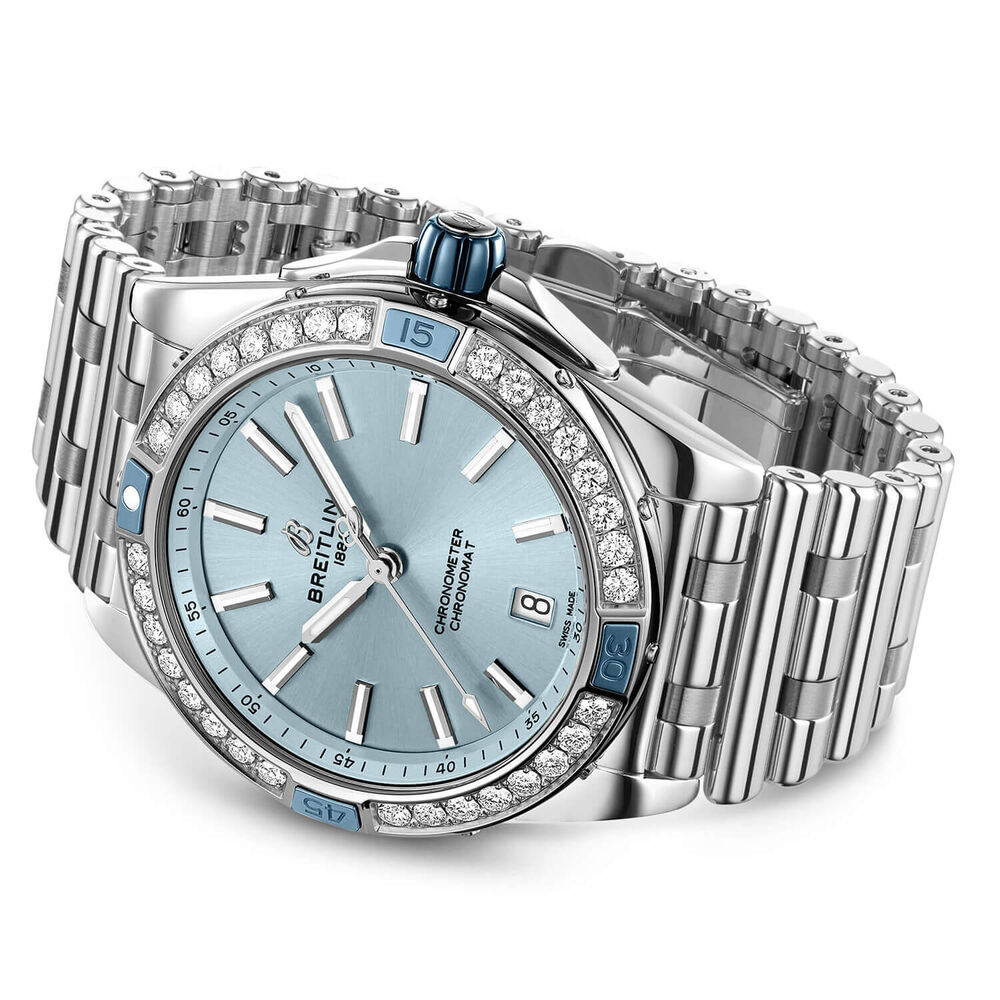 Breitling Super Chronomat Automatic 38 Blue Dial Bracelet Watch image number 2