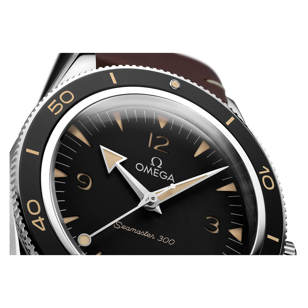 OMEGA Seamaster 300m 41mm Dial Rose Gold Index Bezel Steel Case Strap Watch image number 2