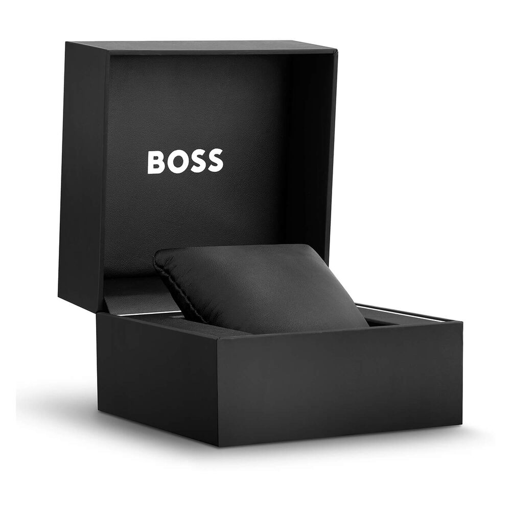 Hugo Boss Felina 32mm Quartz Grey Dial Cubic Zirconia Bezel Grey IP Case Bracelet Watch image number 5