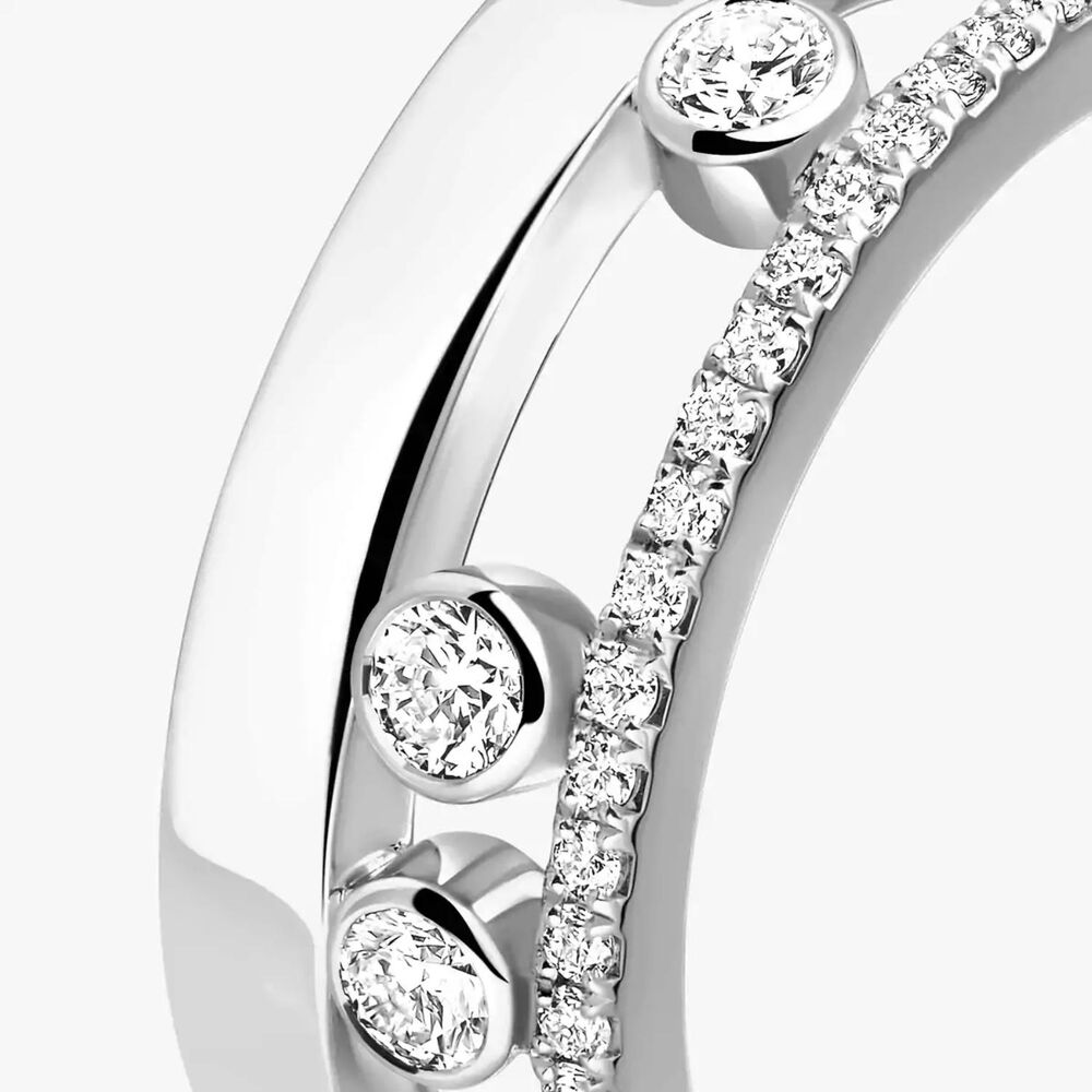 Messika Move Romane 18ct White Gold 0.30ct Pave Diamond Ring (Size L)
