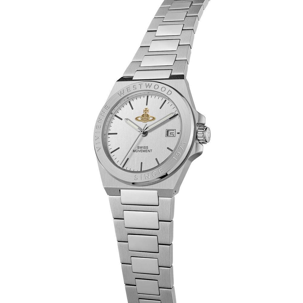 Vivienne Westwood The Hanwell 37mm Silver Dial Steel Bracelet Watch image number 1