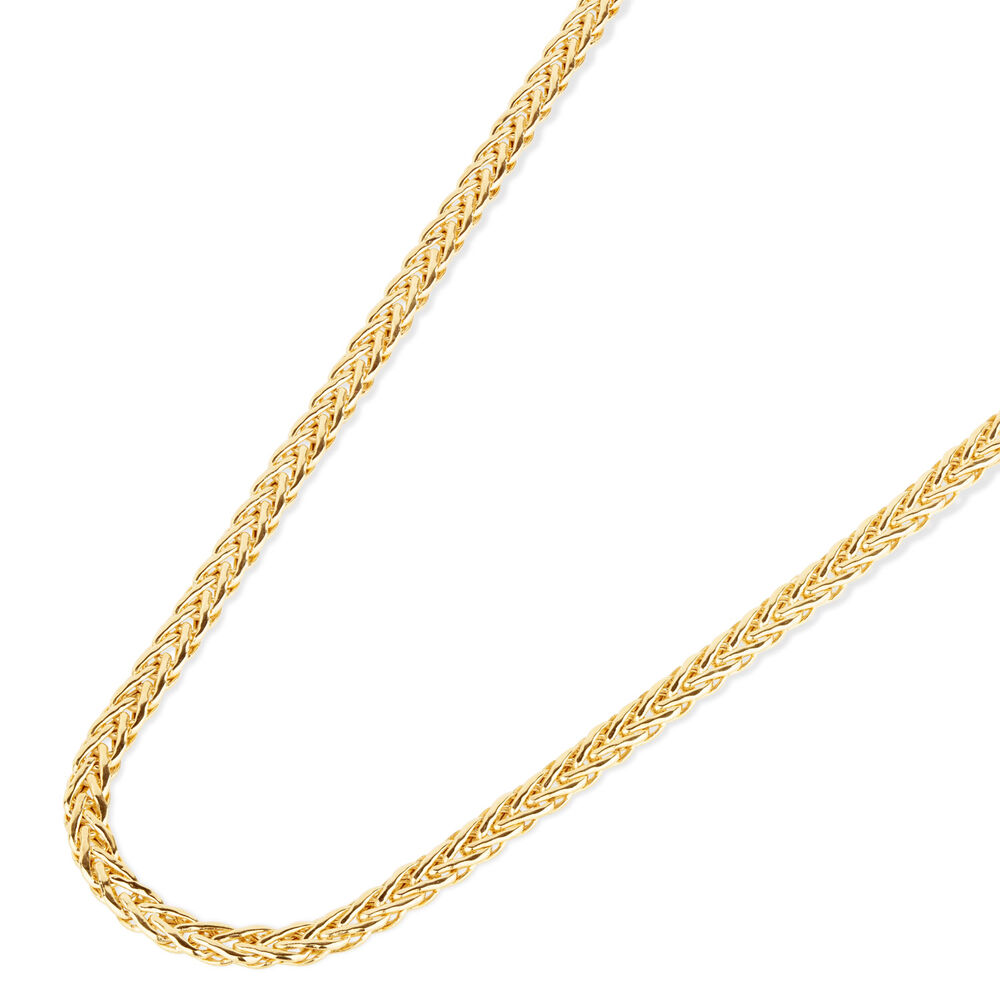 9ct Yellow Gold Flat Polished Woven Necklet image number 1