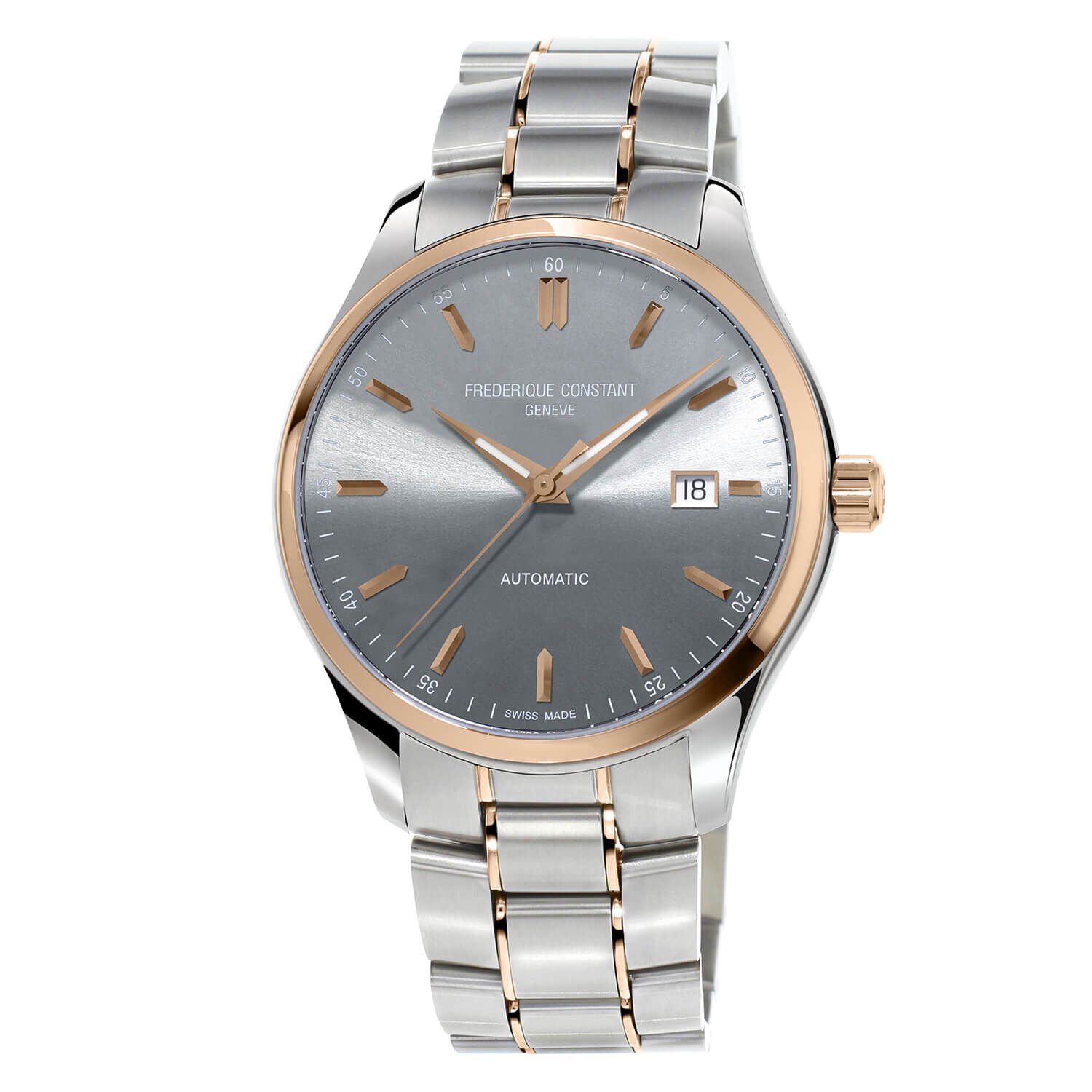 Frederique Constant Quartz Grey Dial 40mm Mens Watch