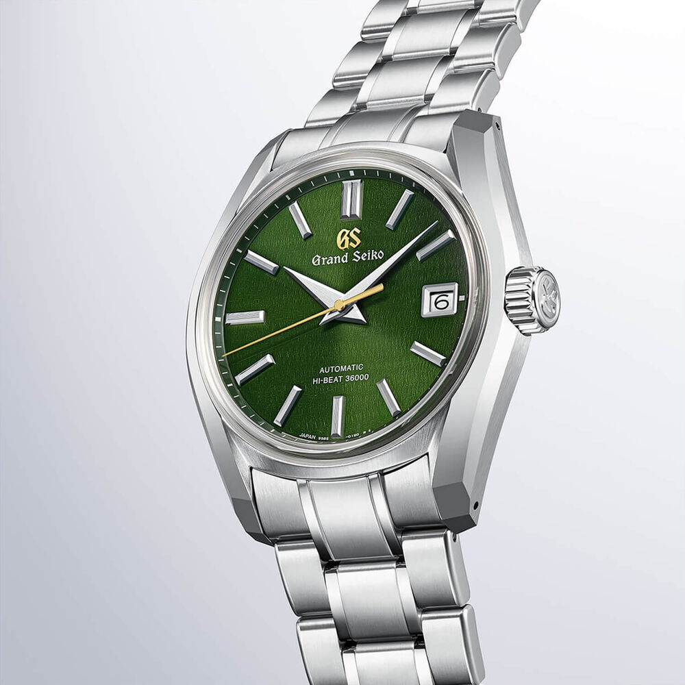 Grand Seiko Heritage 'Rikka &ndash; Early Summer' 62GS Hi-Beat 40mm Green Dial Steel Bracelet Watch image number 2