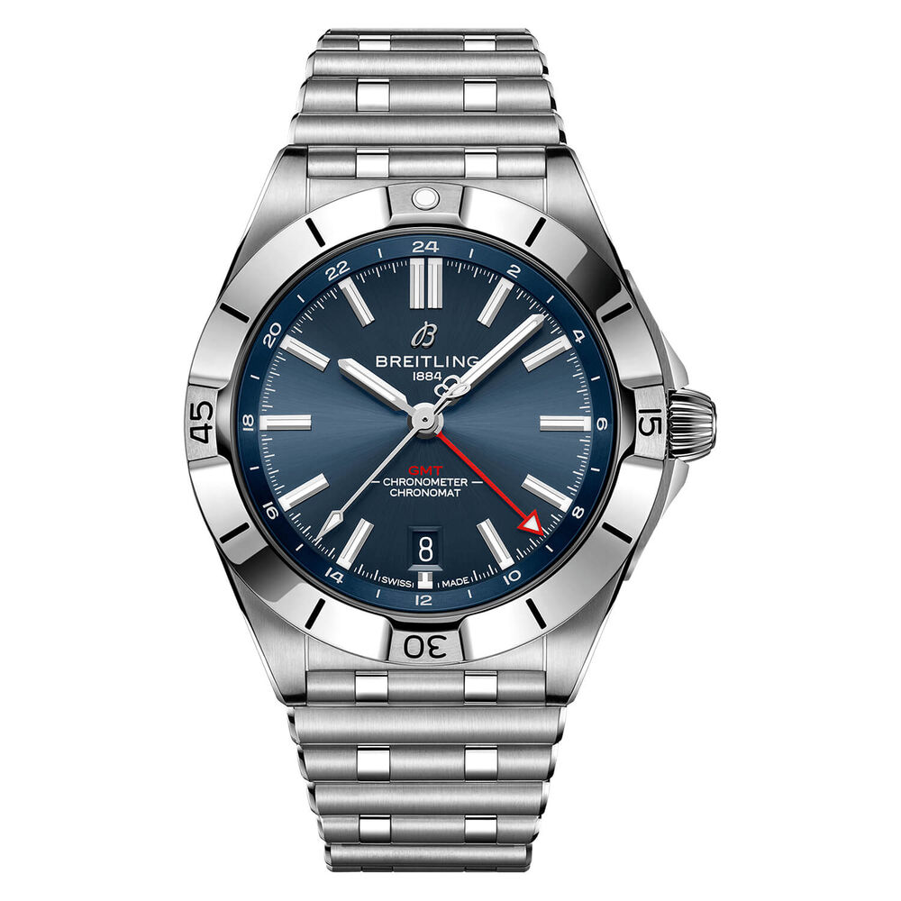 Breitling Chronomat Automatic GMT 40 Blue Dial Bracelet Watch