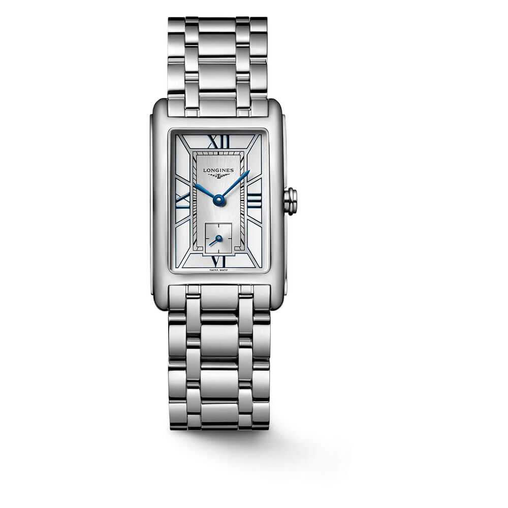 Longines Elegance DolceVita 23.30x 37mm Silver Dial Blue Detail Bracelet Watch image number 0