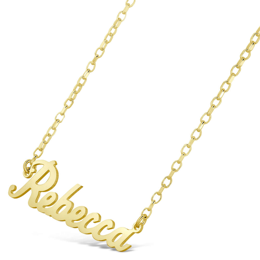 9ct Yellow Gold Personalised Name Necklace (7-10 letters) (Special Order) image number 1