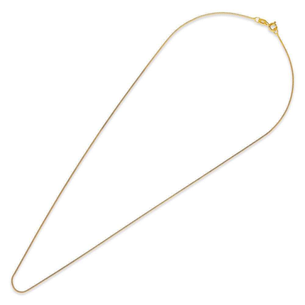 9ct Yellow Gold Light Weight Curb Chain image number 4