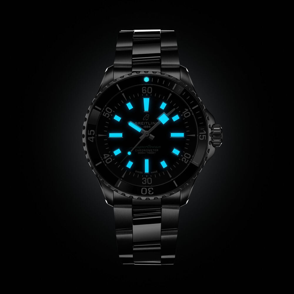 Breitling Superocean Auto 42mm Black Dial Stainless Steel Bracelet Watch