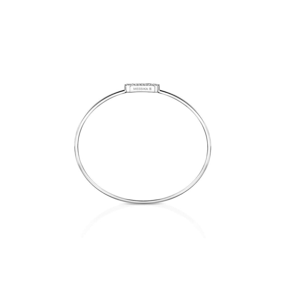 Messika Move Uno Pave Flex 0.18ct White Gold Bangle image number 3