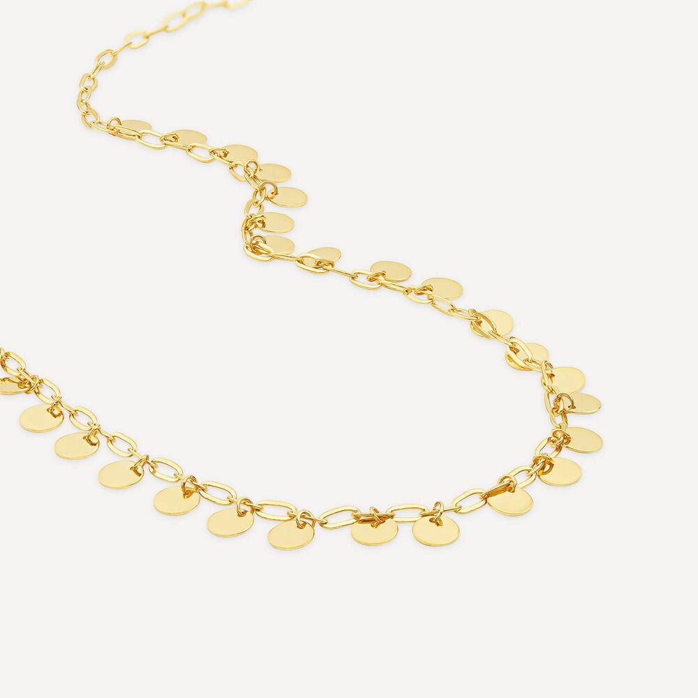 9ct Yellow Gold Polished Mini Discs Necklet image number 4